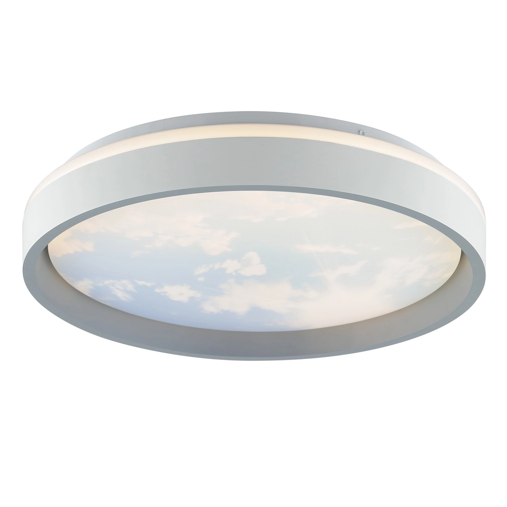 Éclairage de plafond Sky-Dream blanc avec gris Ø 39cm Brilliant 4004353473982