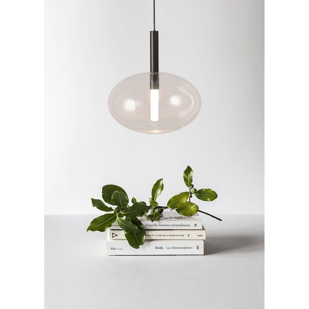 Lampe pendante Ø 24cm Lido Onion avec du verre transparent Masterlight 8718121335193