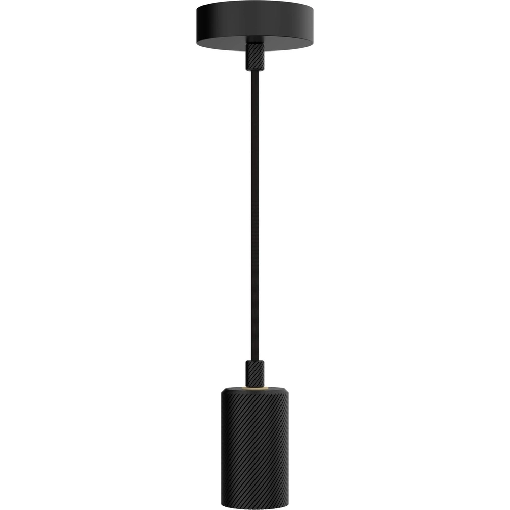 Lampe pendante noire Alix Wave 3m simple