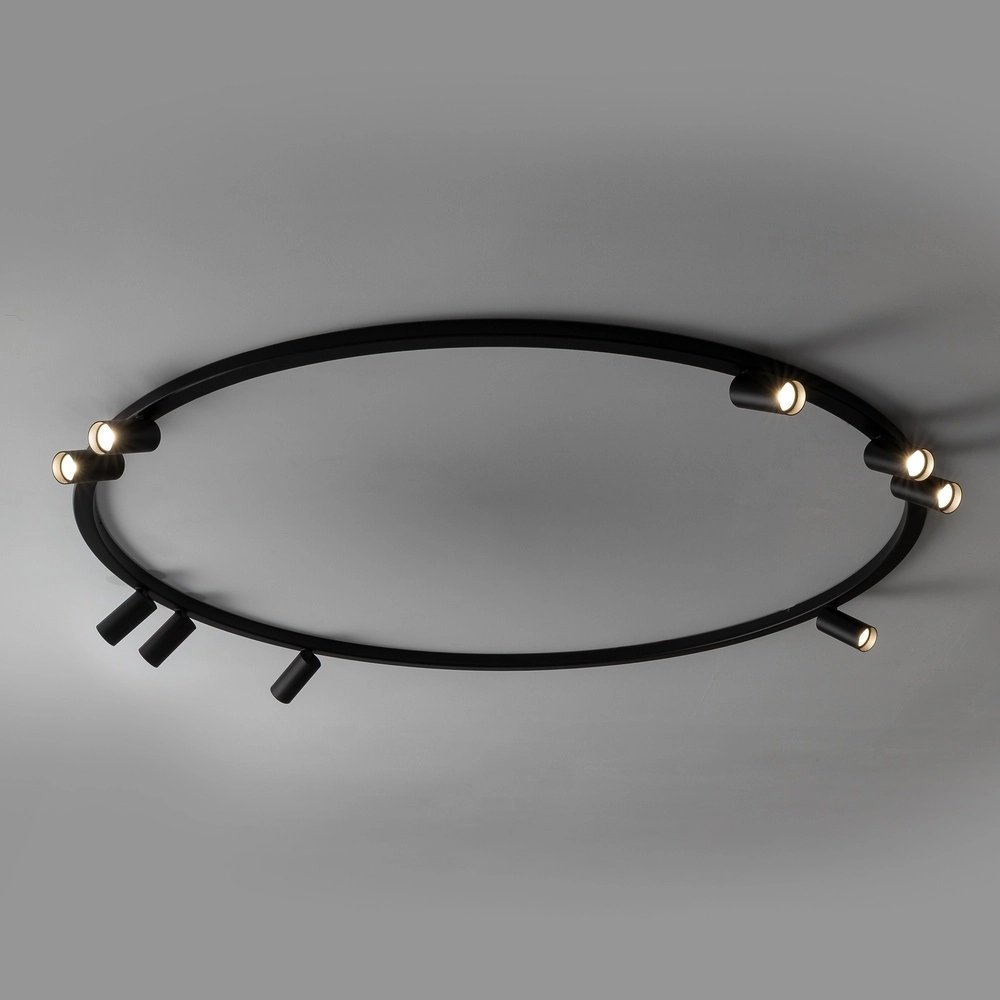 Projecteurs circulaires montés en surface Fourty 9x GU10 - noir Lyora 5903139119504