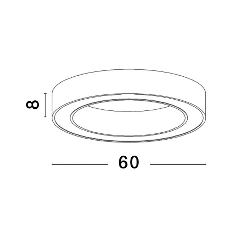 Plafonnier Morbido blanc Ø 60cm Lyora 5212017438577