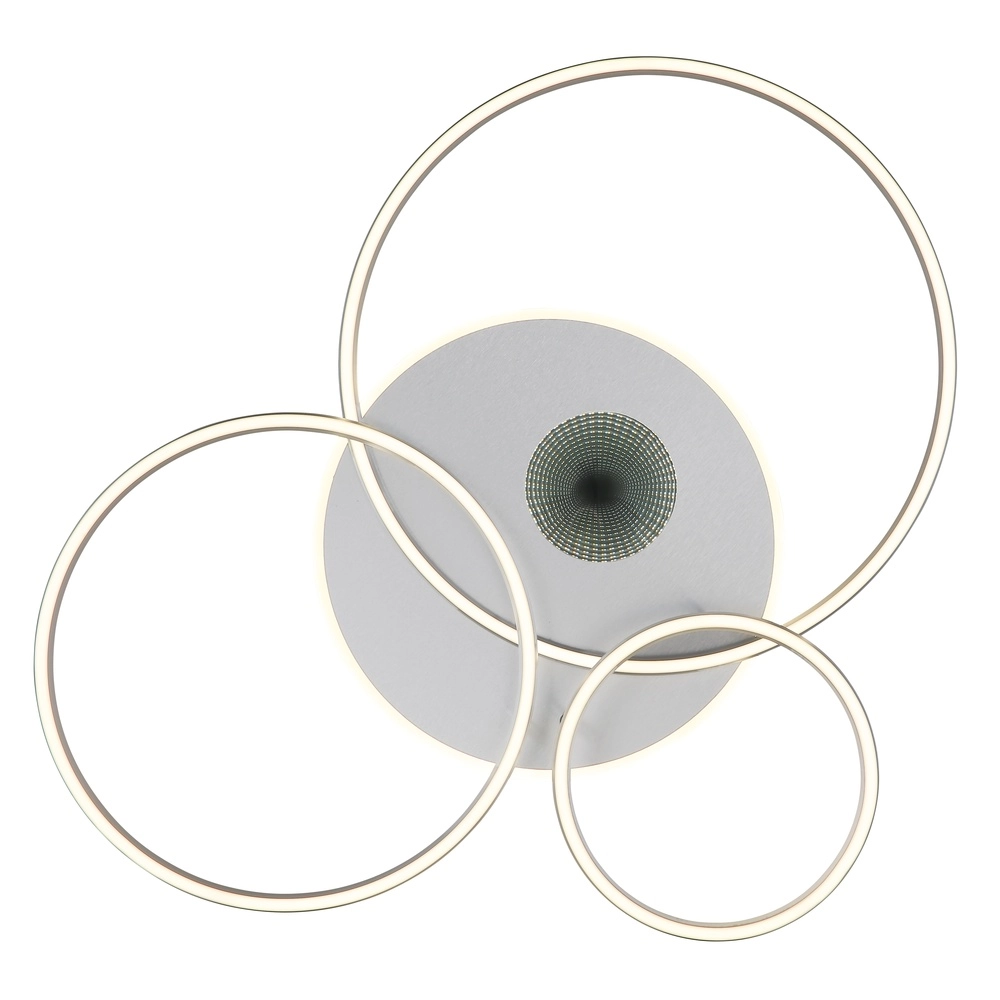 Lampe de plafond moderne Invertina Gris argenté 90 cm Globo 9007371575404
