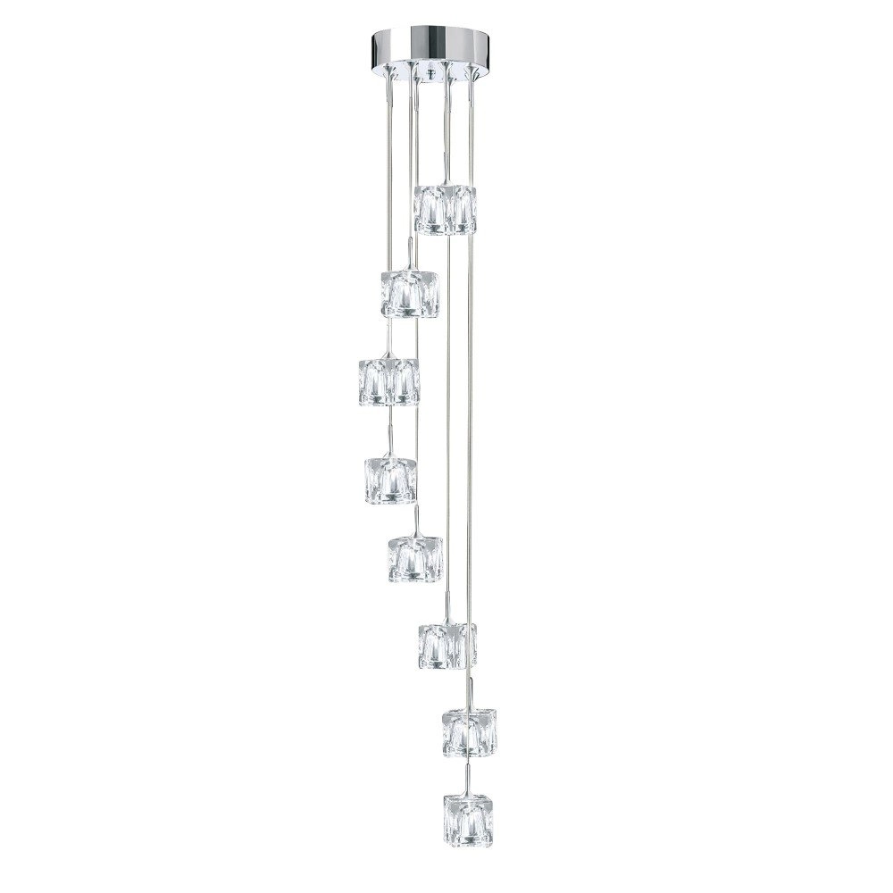 Lampe suspendue Vide Ice Cube 8x5w - 3000K - 20cm gris métal Lampe suspendue Vide Ice Cube 8x5w - 3000K - 20cm gris métal