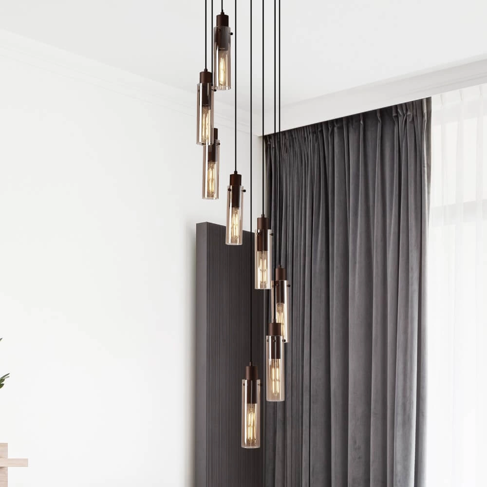 Suspension vide 8 lumières Sweden II Rond Searchlight 5053423272061