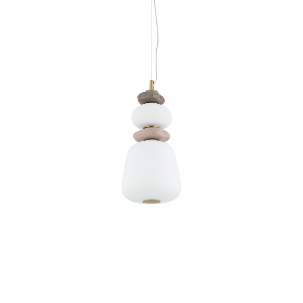Lampe suspendue Ceramic Led Ø 17 cm de céramique et verre Lyora 5903139117029