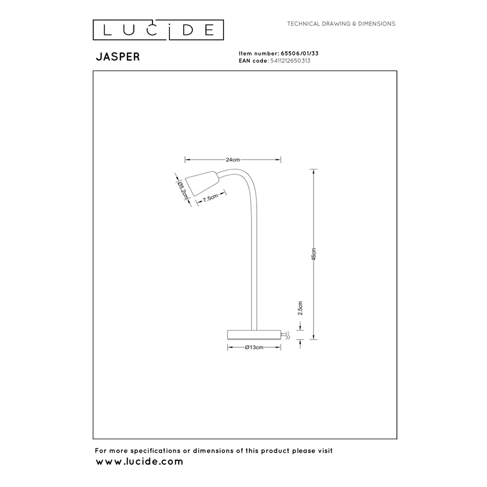 Lampe de bureau Jasper Vert Lucide 5411212650313