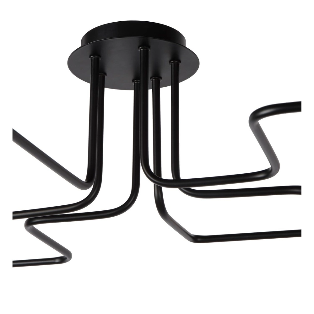 Lampe de plafond Lester Noir à 6 lumières Lucide 5411212210890