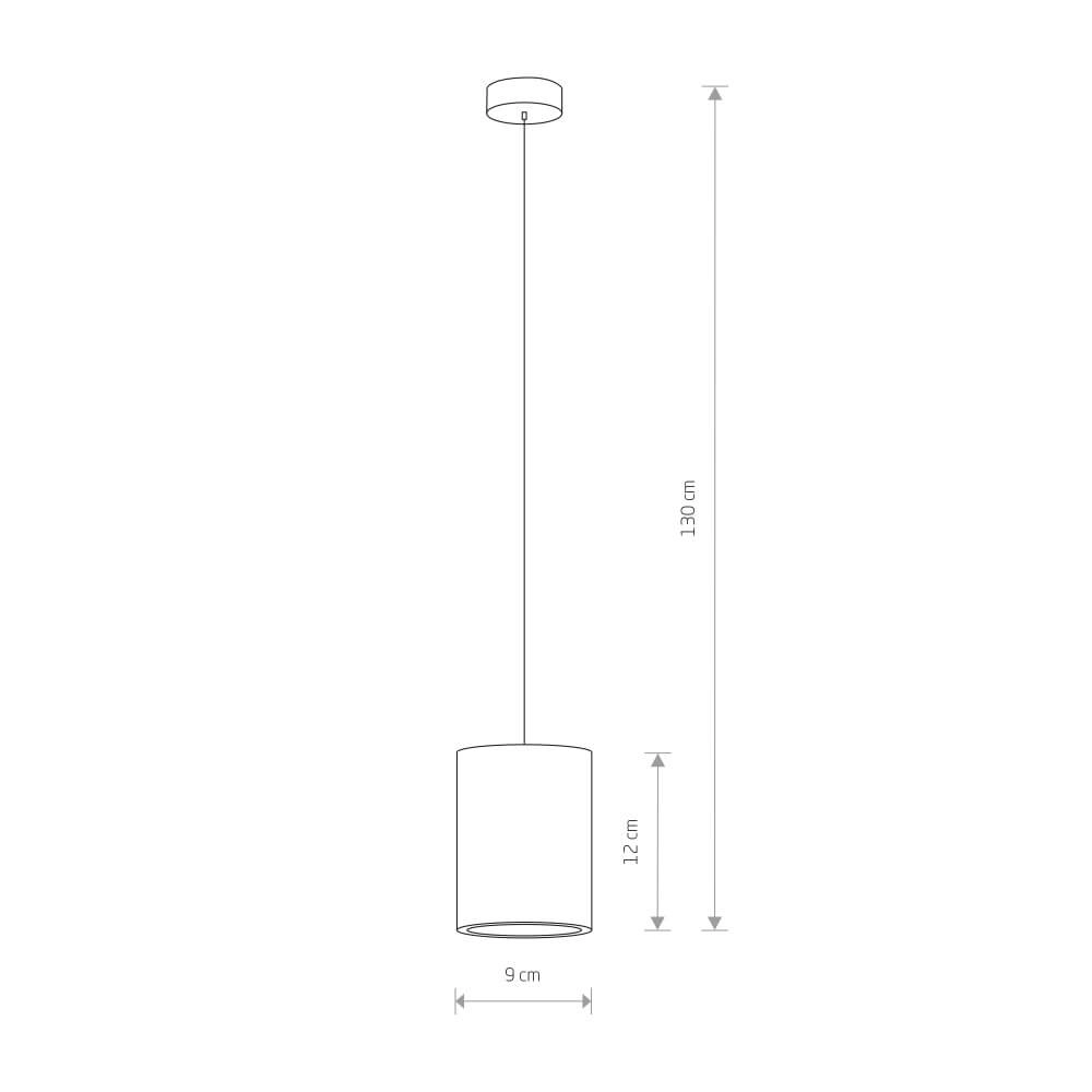 Lampe à suspension en béton Shy Ø9cm Lyora 5903139939195
