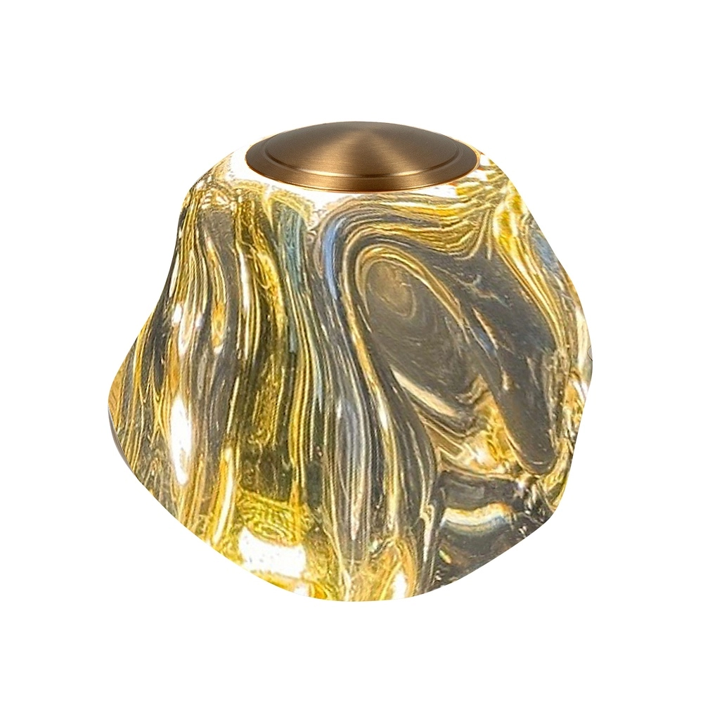 Lampe de table Melina noir avec verre ambré simple Lampe de table Melina noir avec verre ambré simple