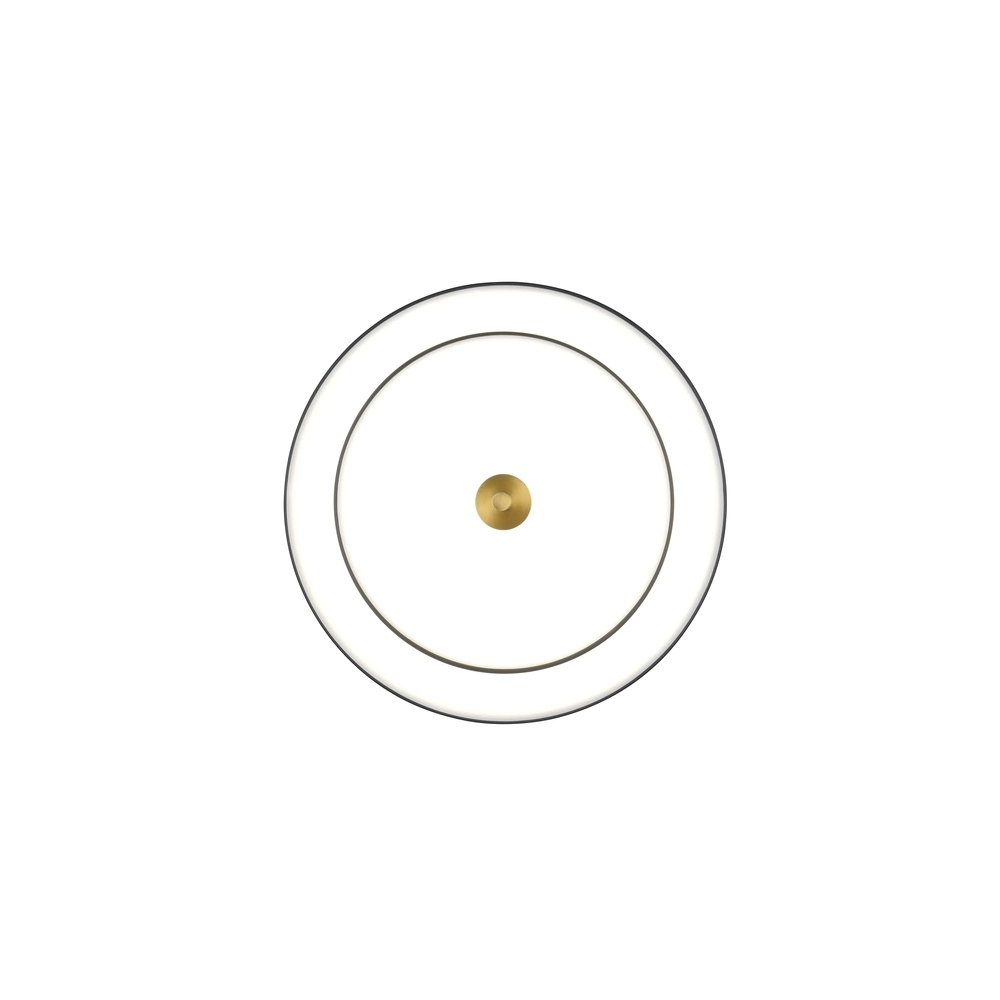 Plafonnier moderne Keaton noir avec or Ø 40cm Trio 4017807653687