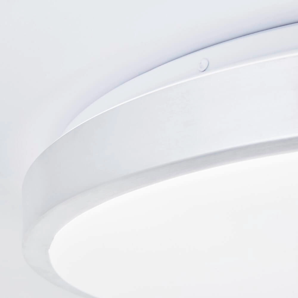 Plafonnier en nickel Livius avec blanc Ø 48,5cm Brilliant 4004353426483