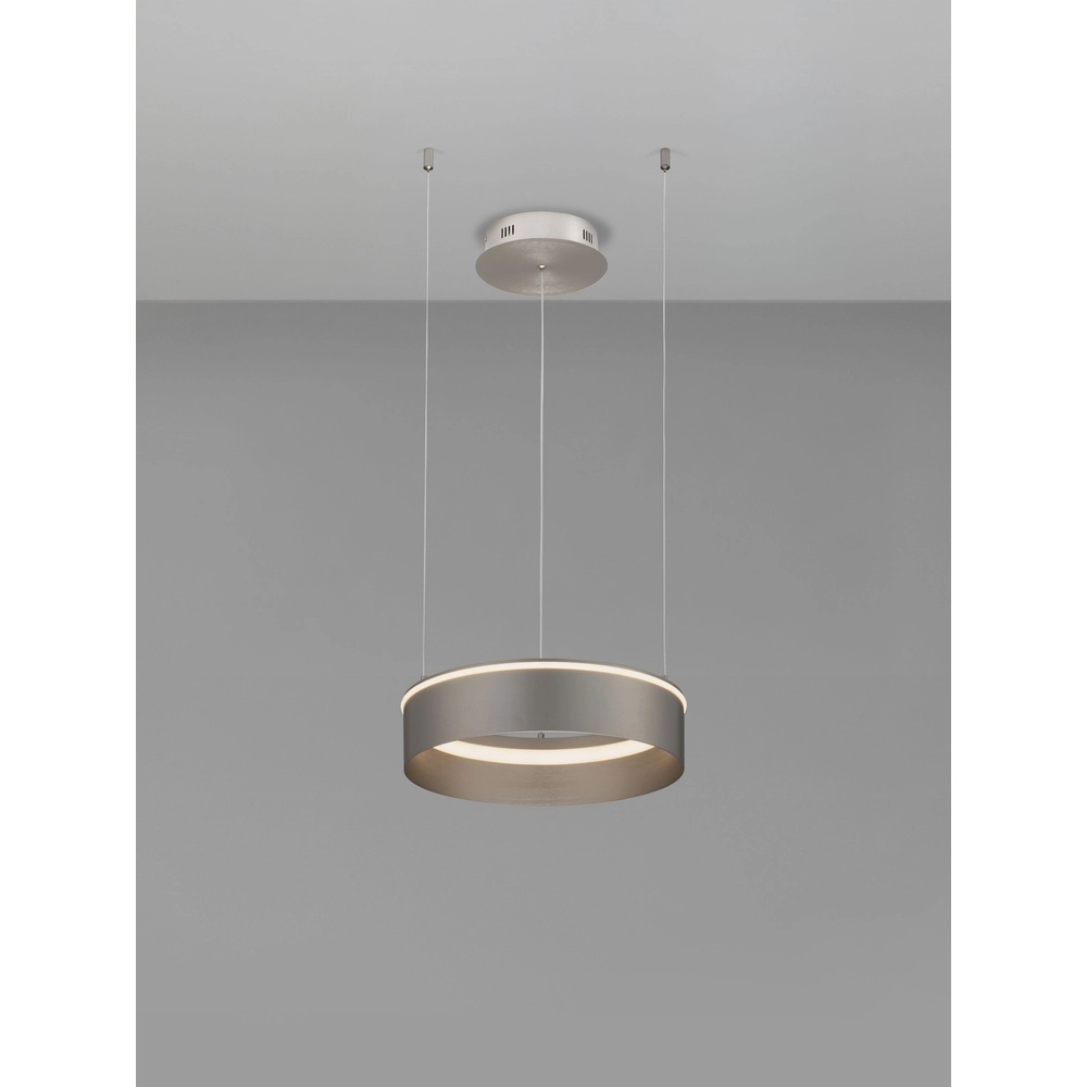 Lampe pendante moderne Olivia nickel Ø 40cm Lyora 5212017494207