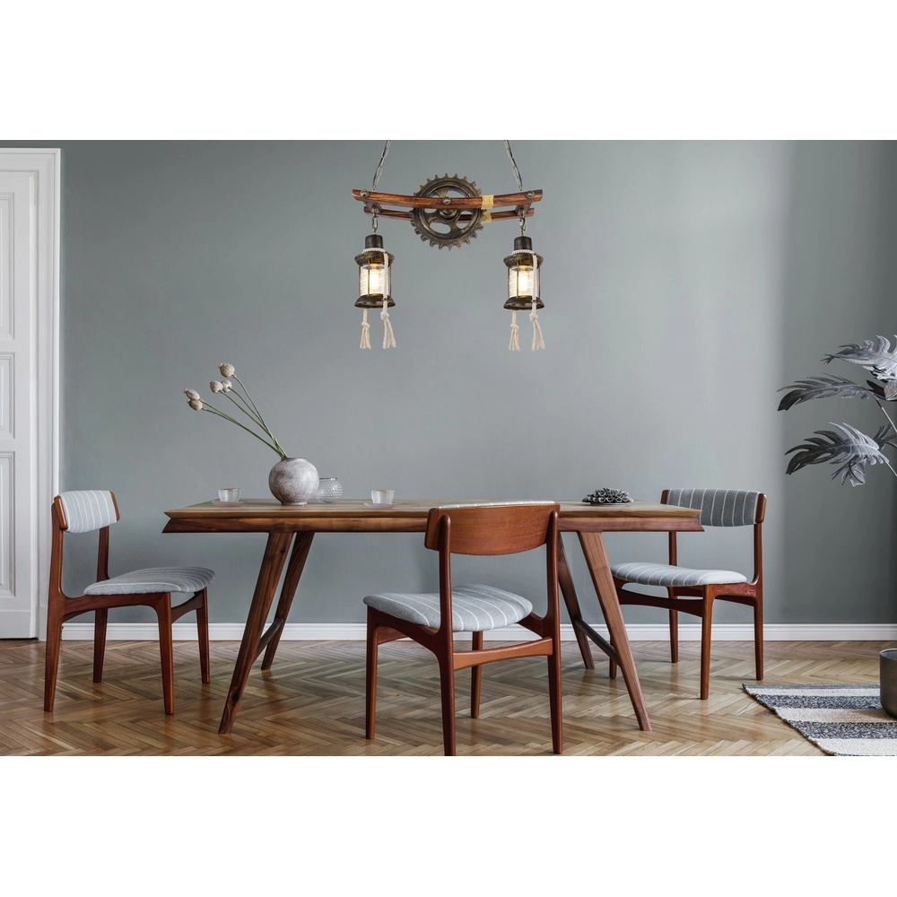 Lampe pendante industrielle Abella 2 lumières Globo 9007371407392