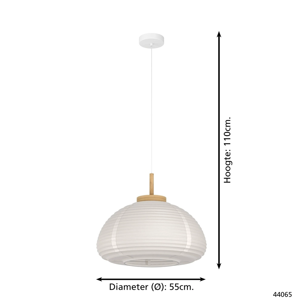 Lampe suspendue Summerhill Ø 55cm - papier de voyage Eglo 9002759440657