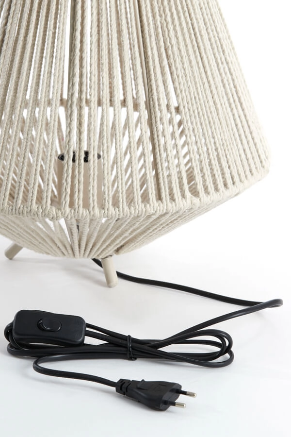 Lampe de table japandi Felida Ø 35cm crème Light & Living 8717807711917
