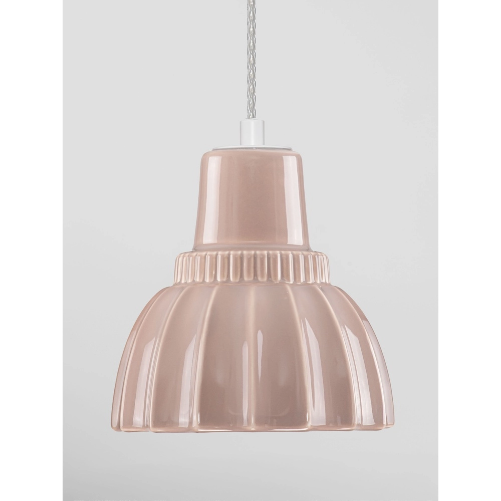 Lampe suspendue Picco Blanc avec marron moka Lyora 5212017495389