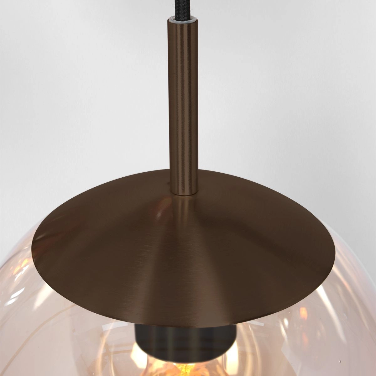 Lampe suspendue vide à 5 lumières Bollique Cacao avec verre ambré Steinhauer 8712746187175