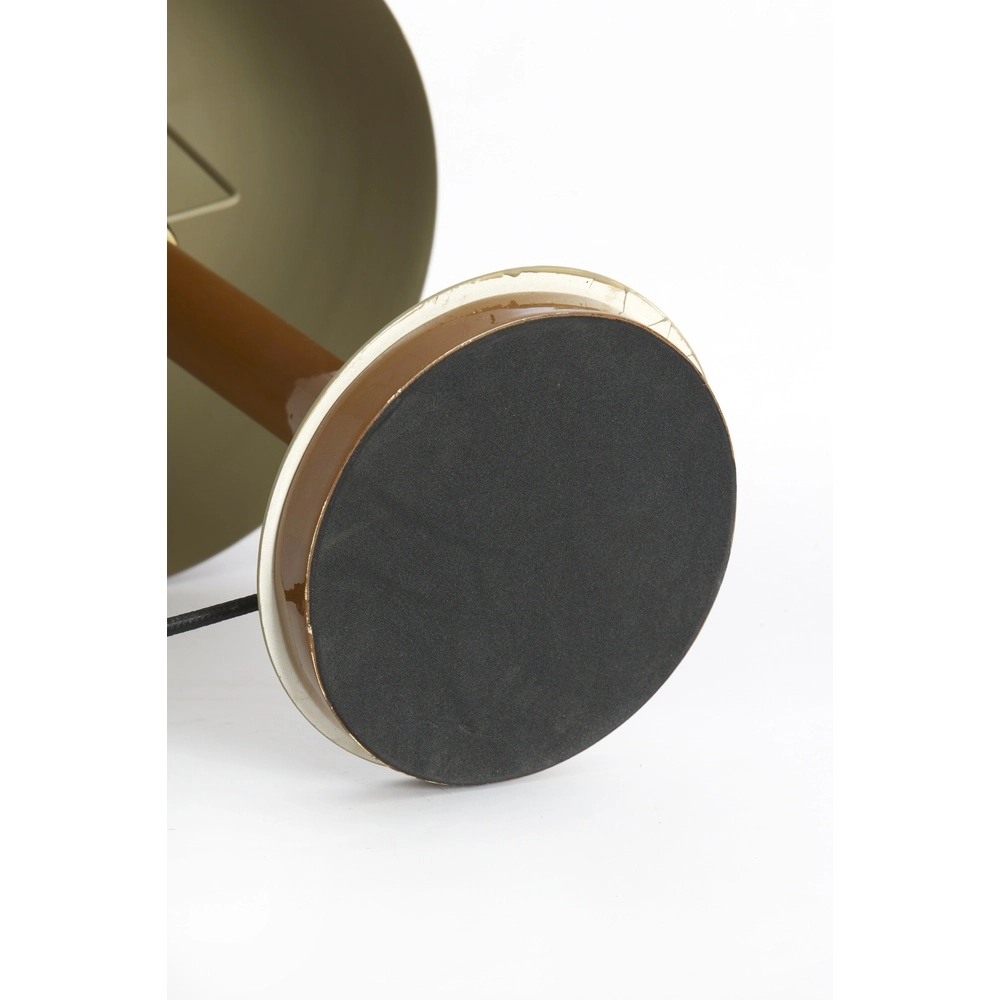 Lampe de bureau Marivet sable brillant et brun - Ø 25cm Light & Living 8717807816223