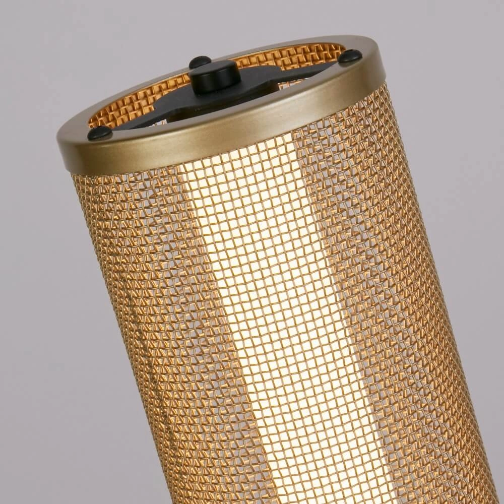 Lampe de table Thread Noir avec maille dorée Searchlight 5053423273099