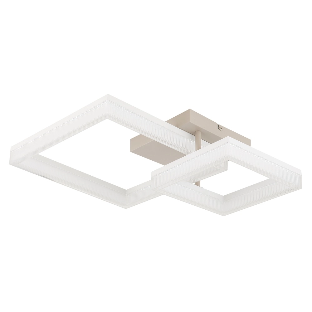 Plafonnier moderne Zara brun sable carré Globo 9007371576074