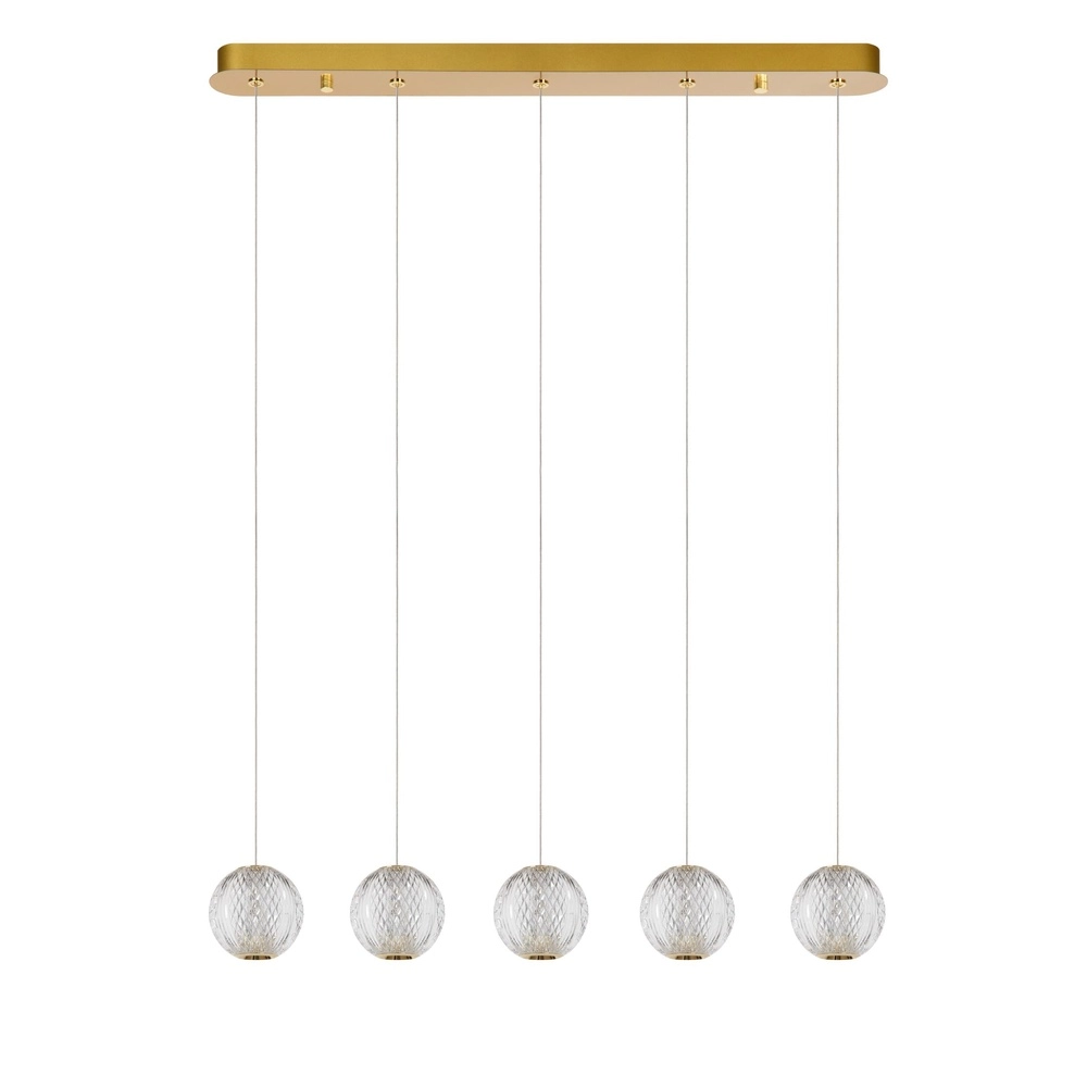 Lampe pendante dorée Cintra 5 lumières
