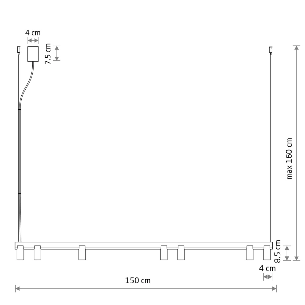 Lampe pendante de conception Fourty Terre cuite à 7 lumières Lyora 5903139124232