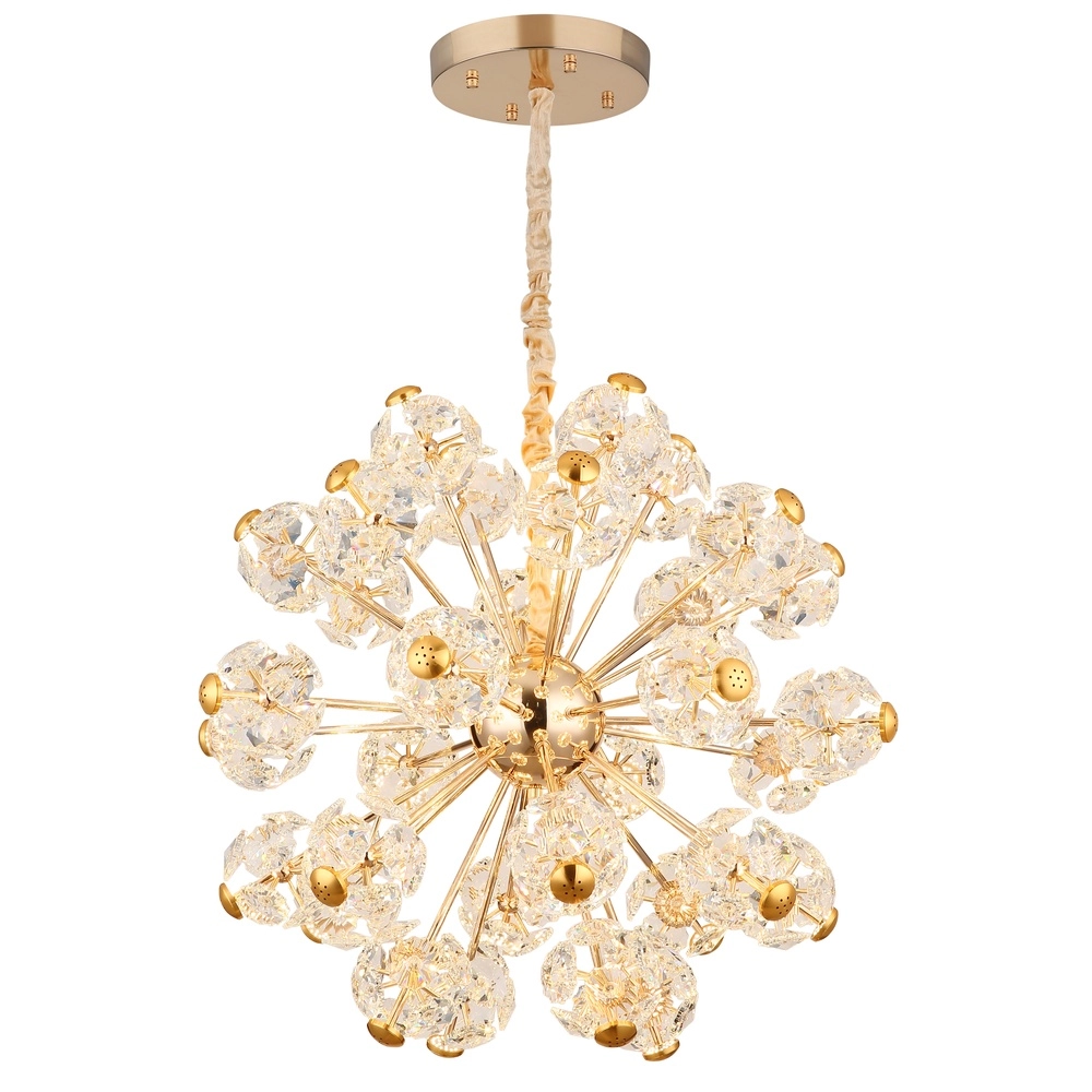 Lampe pendante dorée Floriella Ø 80cm