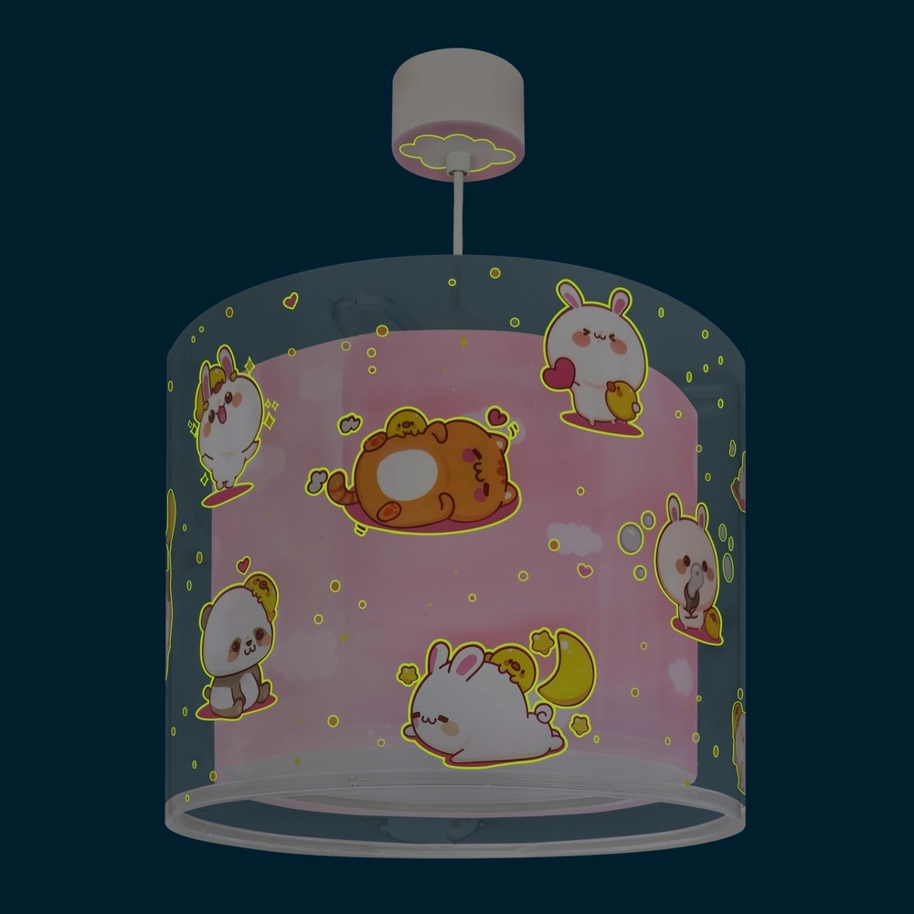 Suspension enfant Kawaii Friends Lueur rose dans le noir Dalber 8420406002217