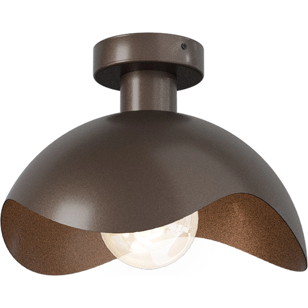 Lampe de plafond à design Volta Ø 30 cm - ondulé - cacao