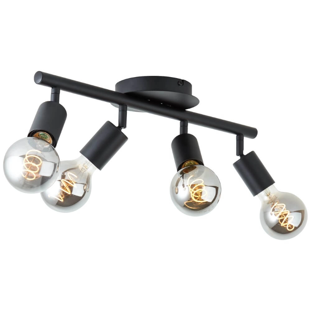 Plafonnier 4 lumières Tiffany noir Brilliant 4004353406485