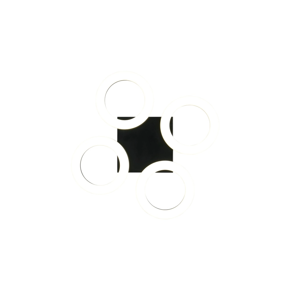 Lampe de plafond à design Cemi Rond noir Trio 4017807704372