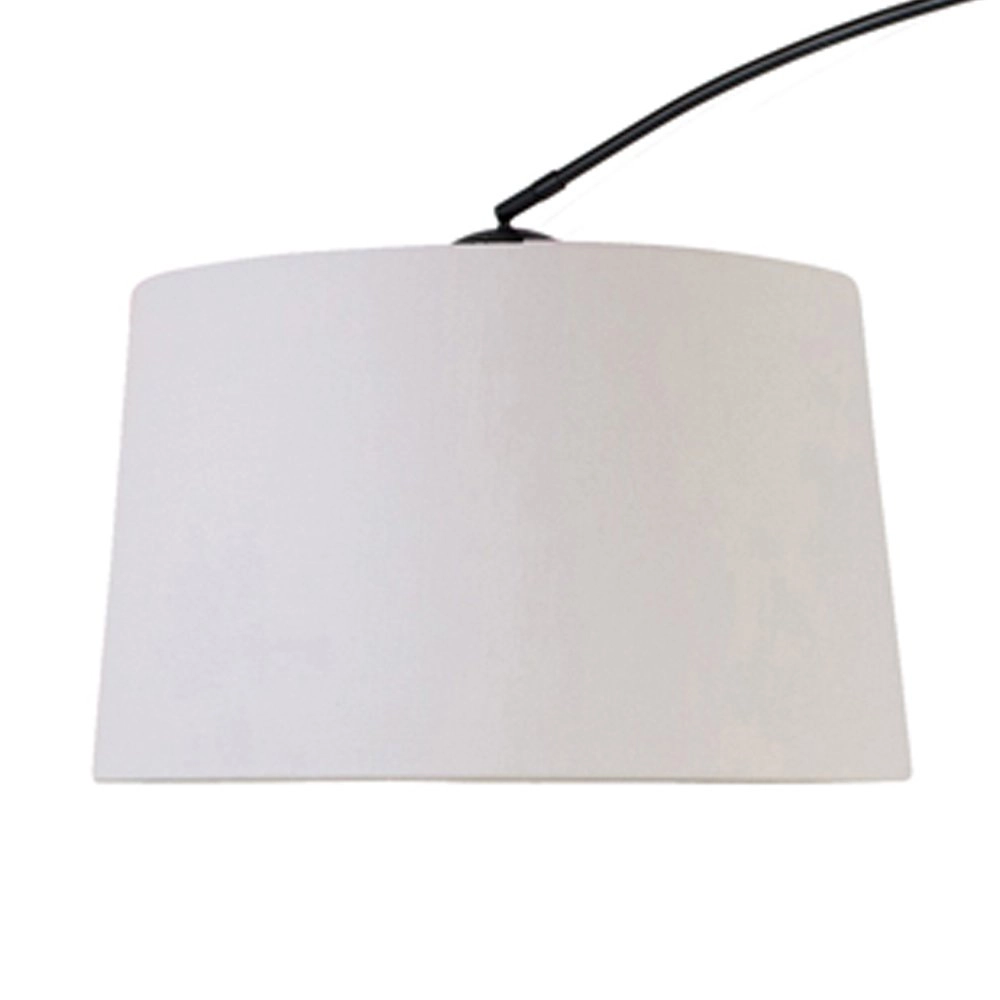 Lampe à arc Stresa noir avec abat-jour uni blanc Steinhauer 8712746106619