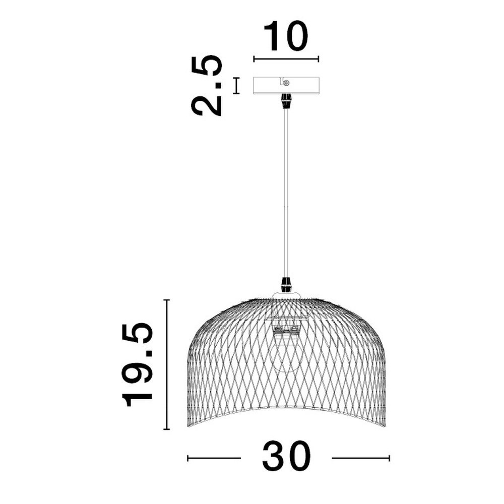 Lampe cage Lyron blanc Lyora 5212017436344