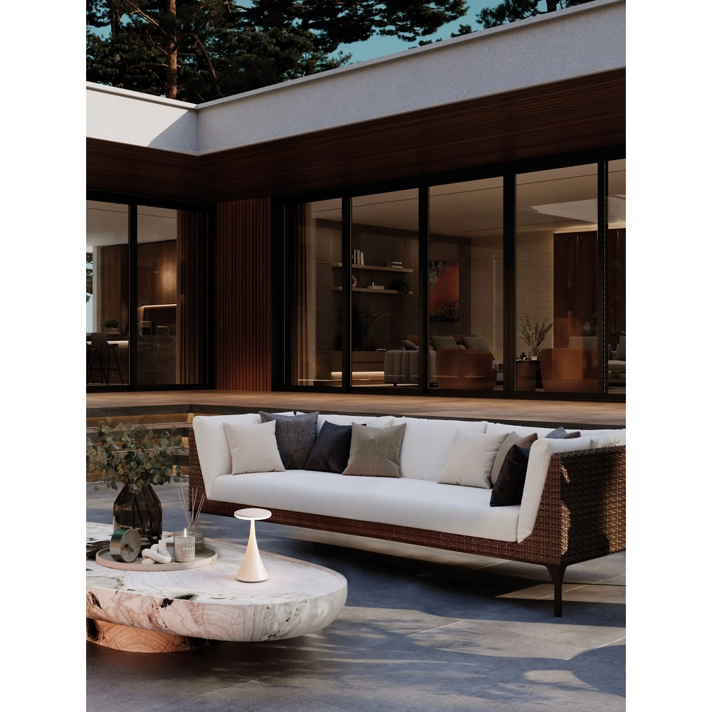 Lampe de table Elbo blanc rechargeable avec USB Lyora 5212017476937