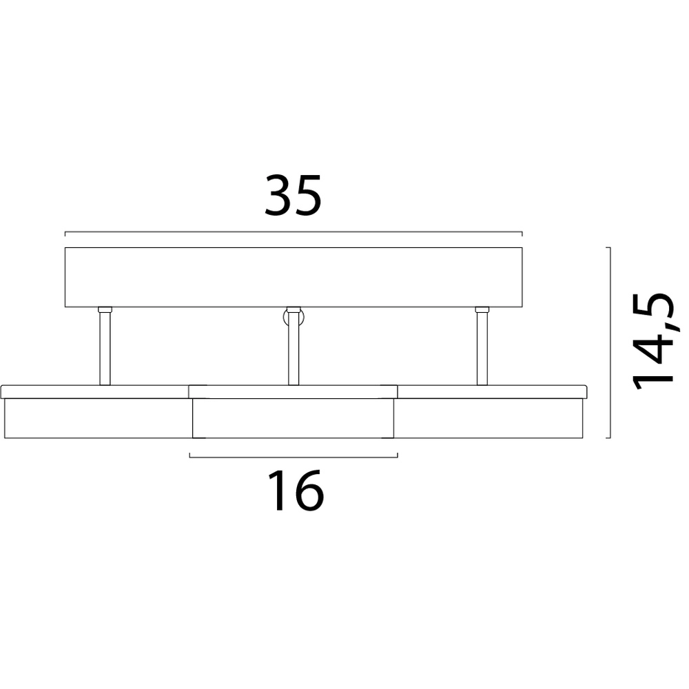 Plafonnier Imperia 3-noir clair avec du nickel Masterlight 8718121359601
