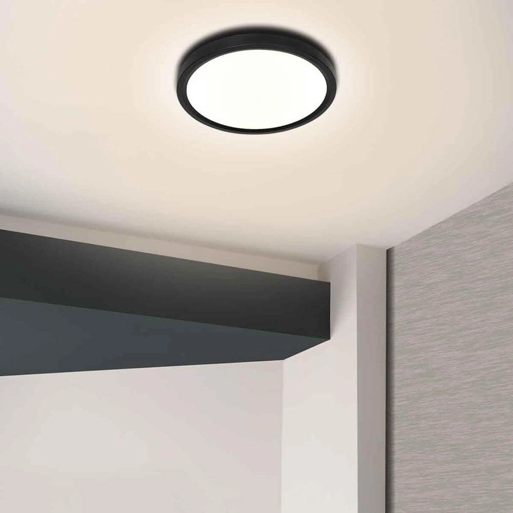 Plafonnier noir Walcie Ø 30cm Steinhauer 8712746176599