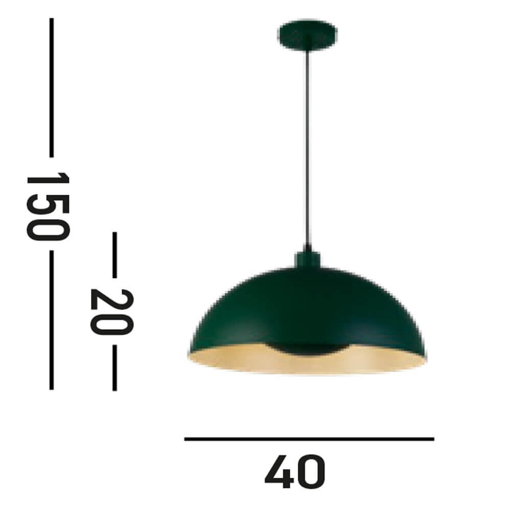 Suspension verte Mars Abat-jour 20cm de haut Searchlight 5053423274270