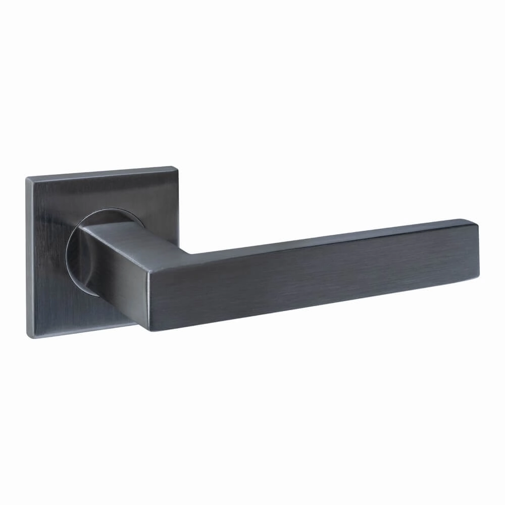 Poignée Q 05 sur rosace carrée anthracite