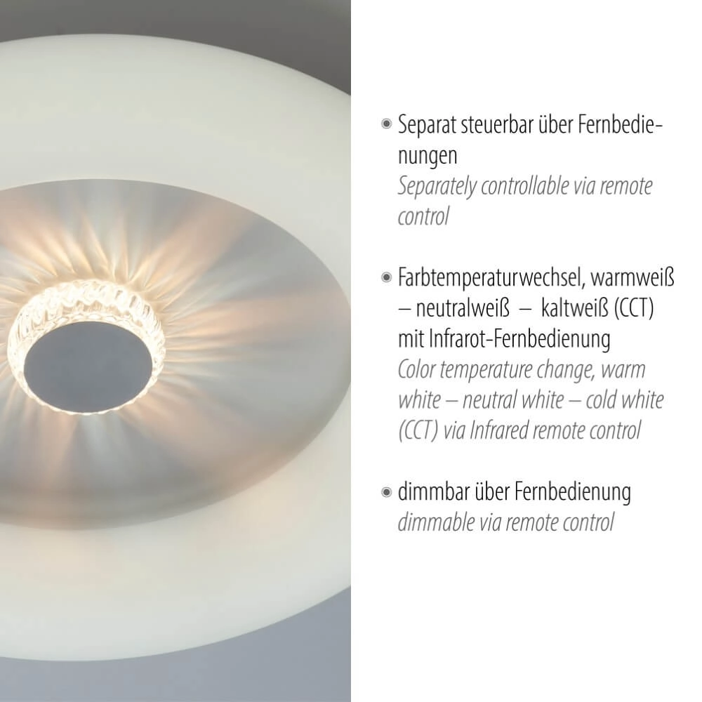 Plafonnier rond Vertigo blanc Ø 50cm Just Light 4043689992408