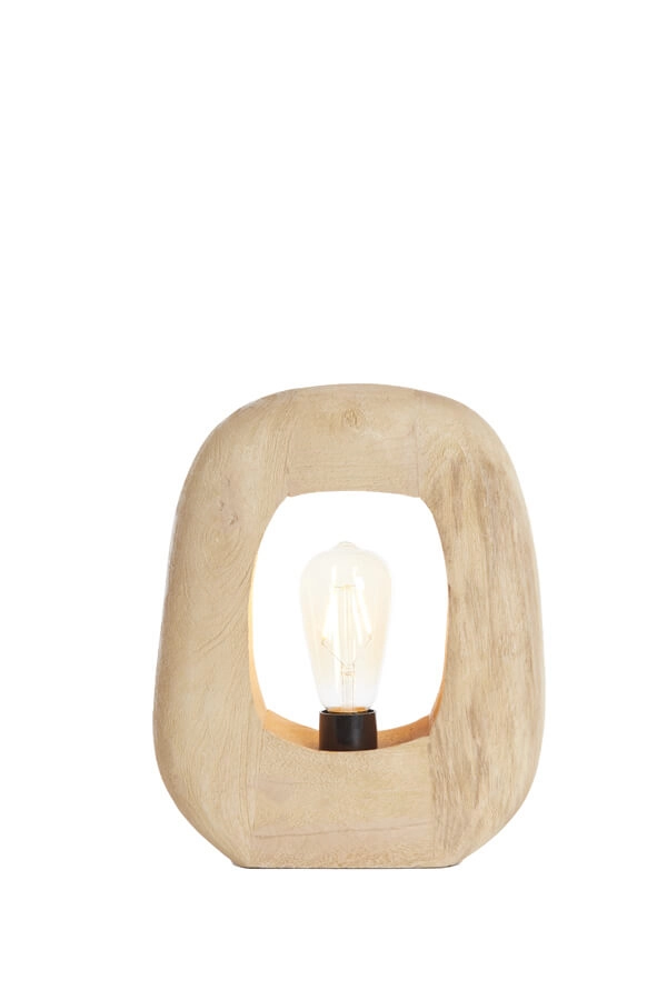 Lampe de table en bois clair Kelafo 24 x 30 cm Lampe de table en bois clair Kelafo 24 x 30 cm