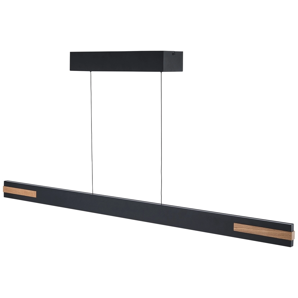 Lampe suspendue élégante Streamline noir avec bois Brilliant 4004353463631