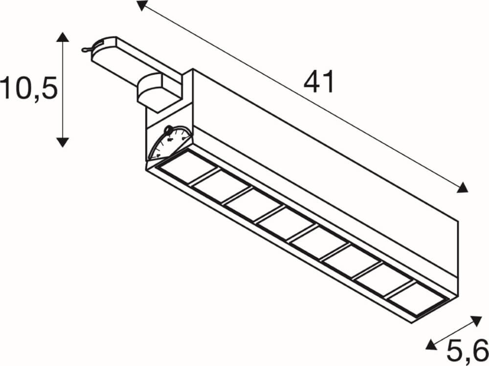 Éclairage sur rail à LED Sight Triphasé - noir - 4000K SLV 4024163248389