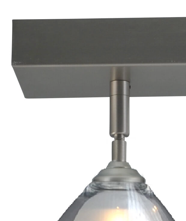 LED plafonnier Caterina LED Beam Gris métallisé à 3 lumières Masterlight 8718121210766