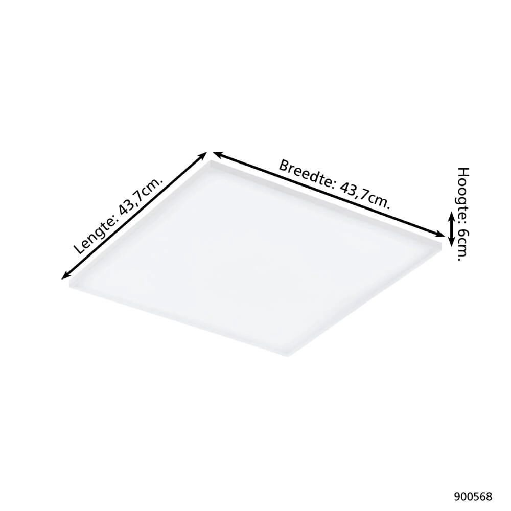 Plafonnier blanc Trupiana 44 par 44 cm Eglo 9008606244706