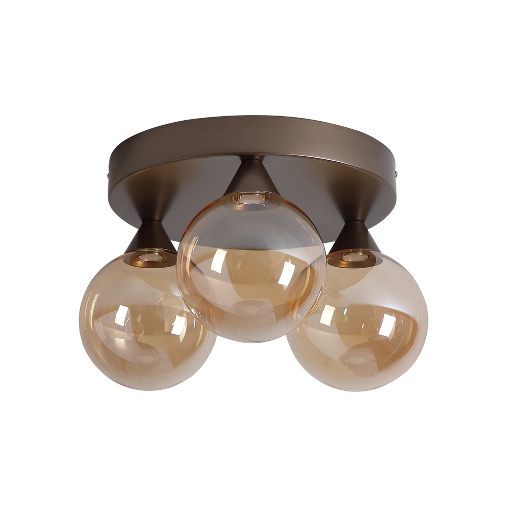 Lampe de plafond à design Opux Lux Bronze à 3 lumières Searchlight 5,05342E+12