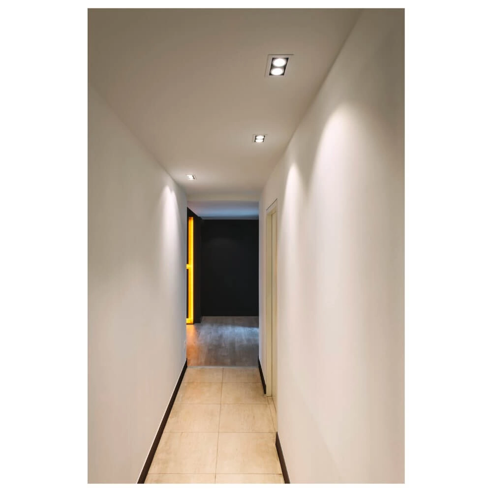 Spot LED encastrable carré Kadux Double 2x LED - blanc - 3000K SLV 4024163279079