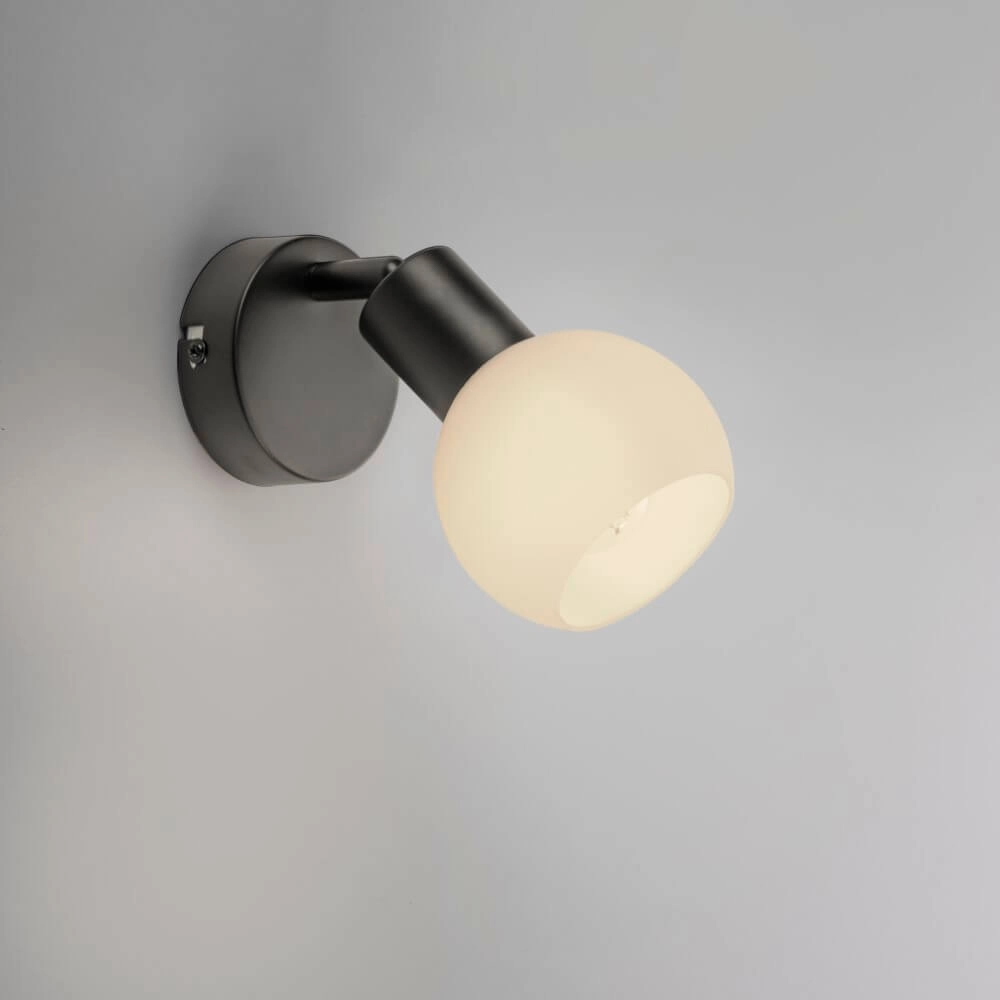 Applique noire Loki 1 lumière Just Light 4043689000752