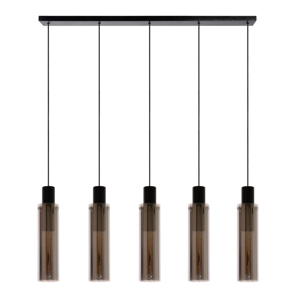 Lampe suspendue à 5 lumières Orlando Verre fumé