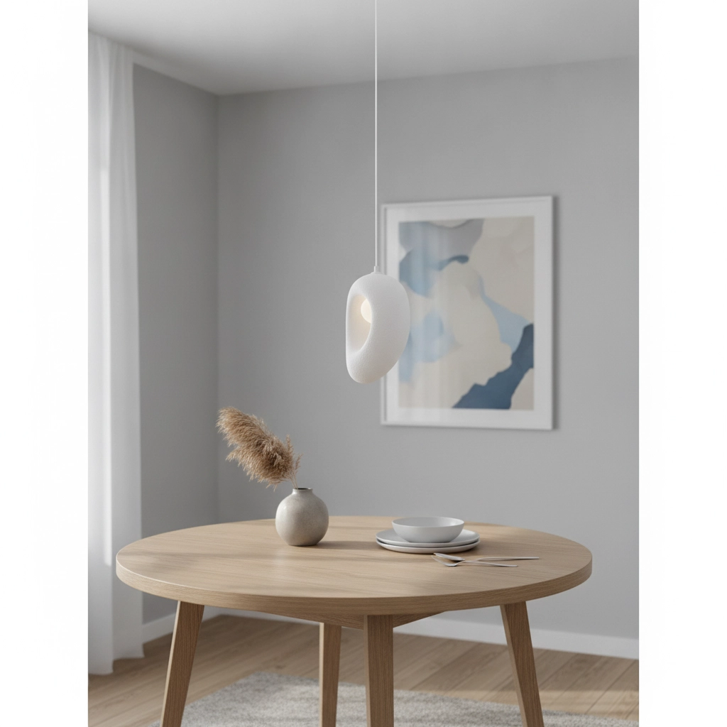 Suspension naturelle Tempus blanc 30cm