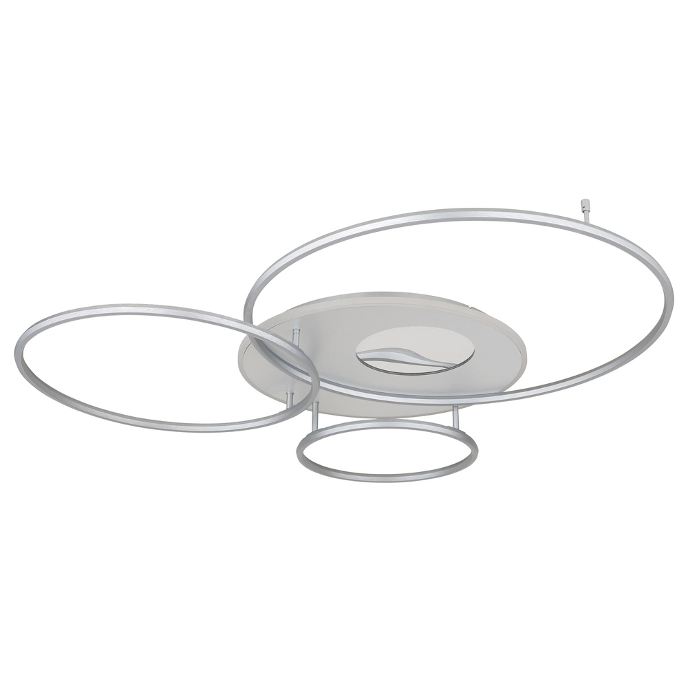 Lampe de plafond moderne Invertina Gris argenté 126 cm Globo 9007371468836